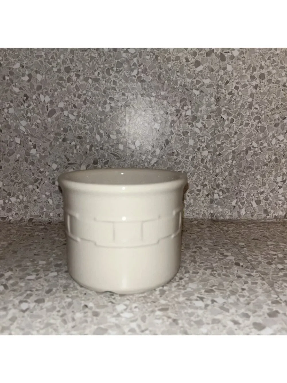 Longaberger WOVEN TRADITIONS IVORY One Pint Salt Crock